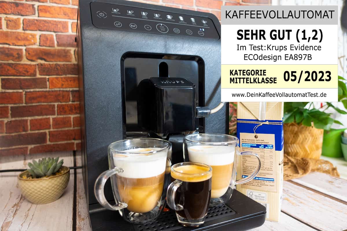 Krups Evidence ECOdesign EA897B Kaffeevollautomat im Test: Nachhaltigkeit trifft Genuss | Testsieger bei Mittelklasse-Kaffeevollautomaten