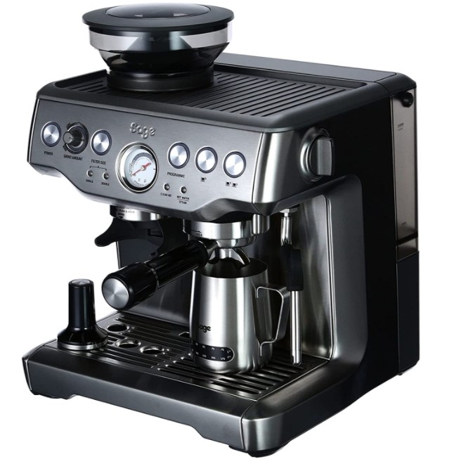 Sage Barista Express Modell Schwarz Glänzend